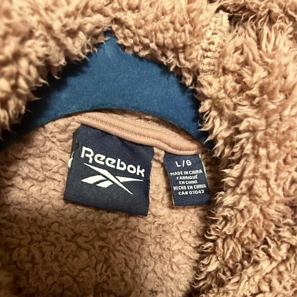 Reebok Teddy Bear Hoodie | Soft Fleece Zip Front | Size Large - Picture 3 of 7